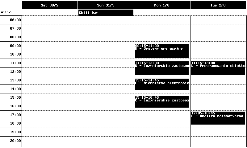 KALM Apps Script rendered calendar bitmap